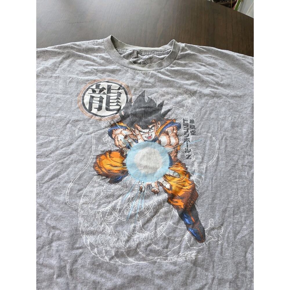 Dragon Ball Z Goku Kamehameha Graphic Tee Gray Adult 2XL Ripple Junction Fun - Picture 12 of 16